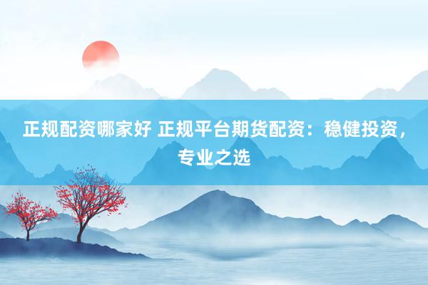 正规配资哪家好 正规平台期货配资：稳健投资，专业之选