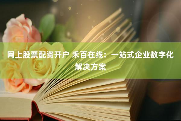 网上股票配资开户 禾百在线：一站式企业数字化解决方案