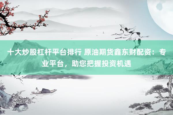 十大炒股杠杆平台排行 原油期货鑫东财配资：专业平台，助您把握投资机遇