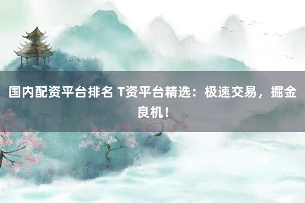 国内配资平台排名 T资平台精选：极速交易，掘金良机！