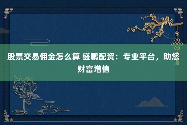 股票交易佣金怎么算 盛鹏配资：专业平台，助您财富增值