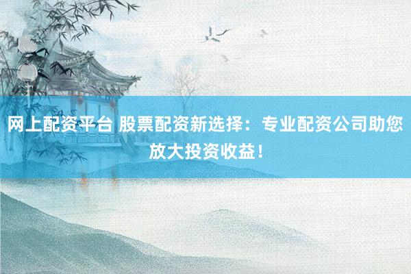 网上配资平台 股票配资新选择：专业配资公司助您放大投资收益！